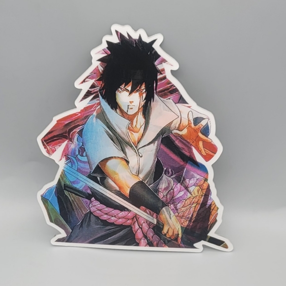 Uchiha Clan Naruto Holographic Lenticular Anime Decal, Waterproof Peeker Sticker - Picture 3 of 4